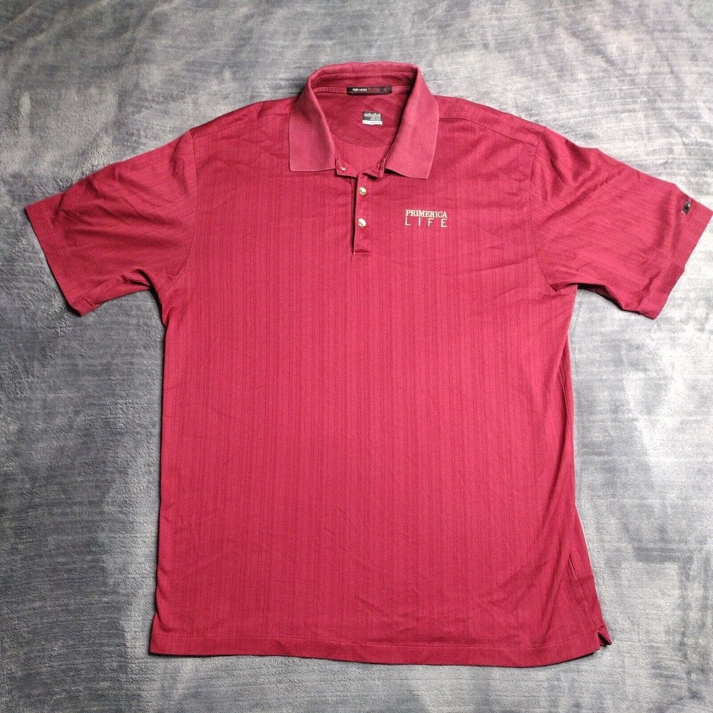 Men's Nike Polo Shirt Tiger Woods Collection Golf XL Maroon